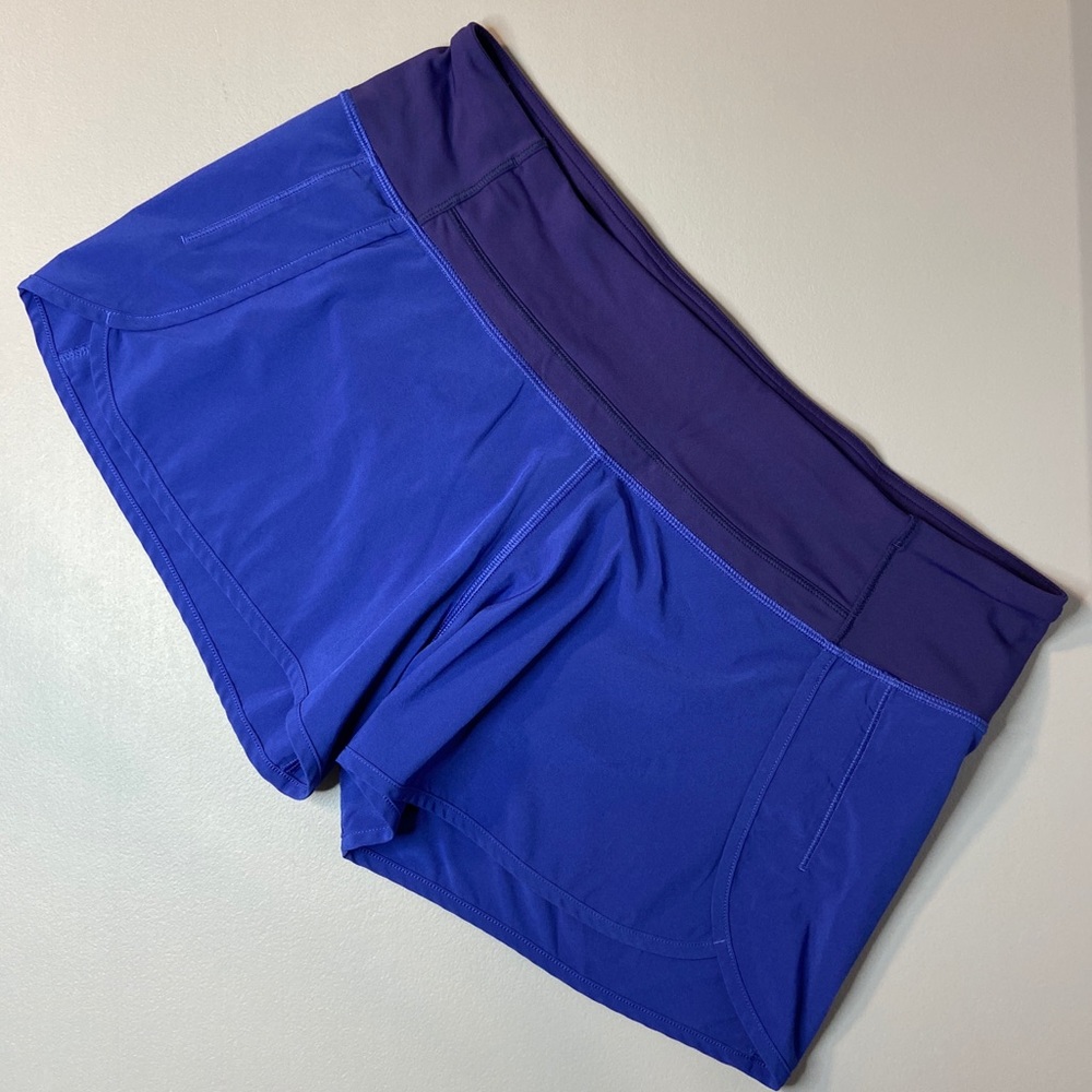 Lululemon blue run time shorts 10 4” inseam